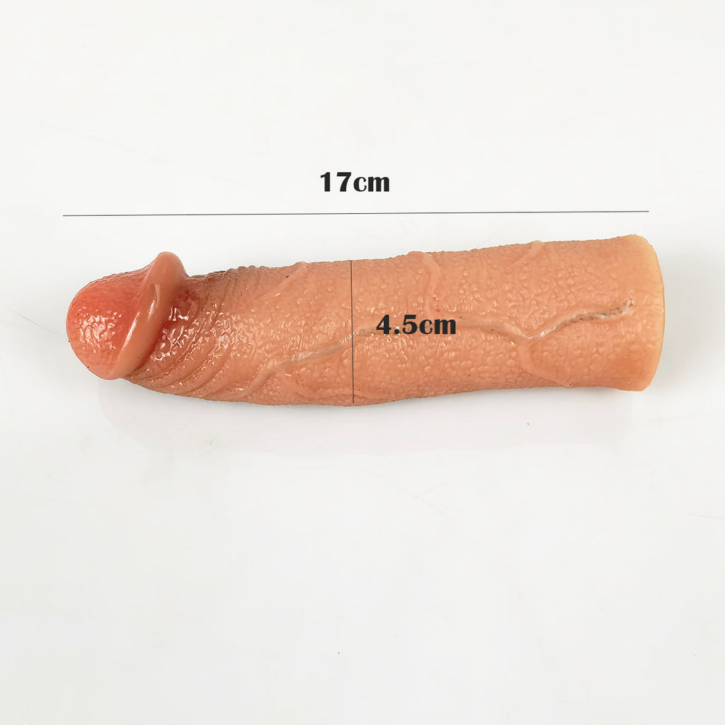 MRIMIN Handmade FTM Trans Penis Sleeve Extender Realistic Textured Cock Extender Packer-PES05 - MRIMIN