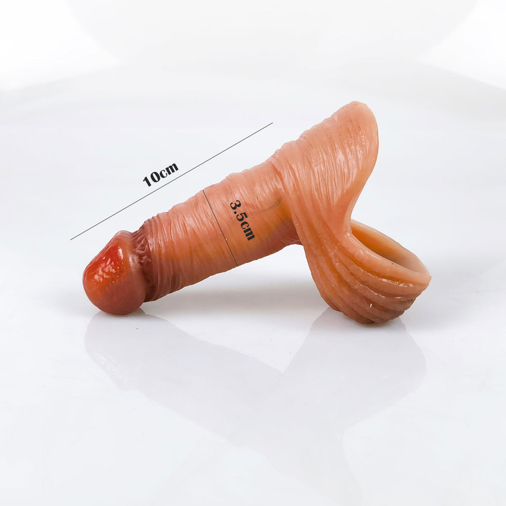 MRIMIN Handmade Trans Penis Sleeve Extender Realistic Textured Cock Extender STP Packer-PES10 - MRIMIN