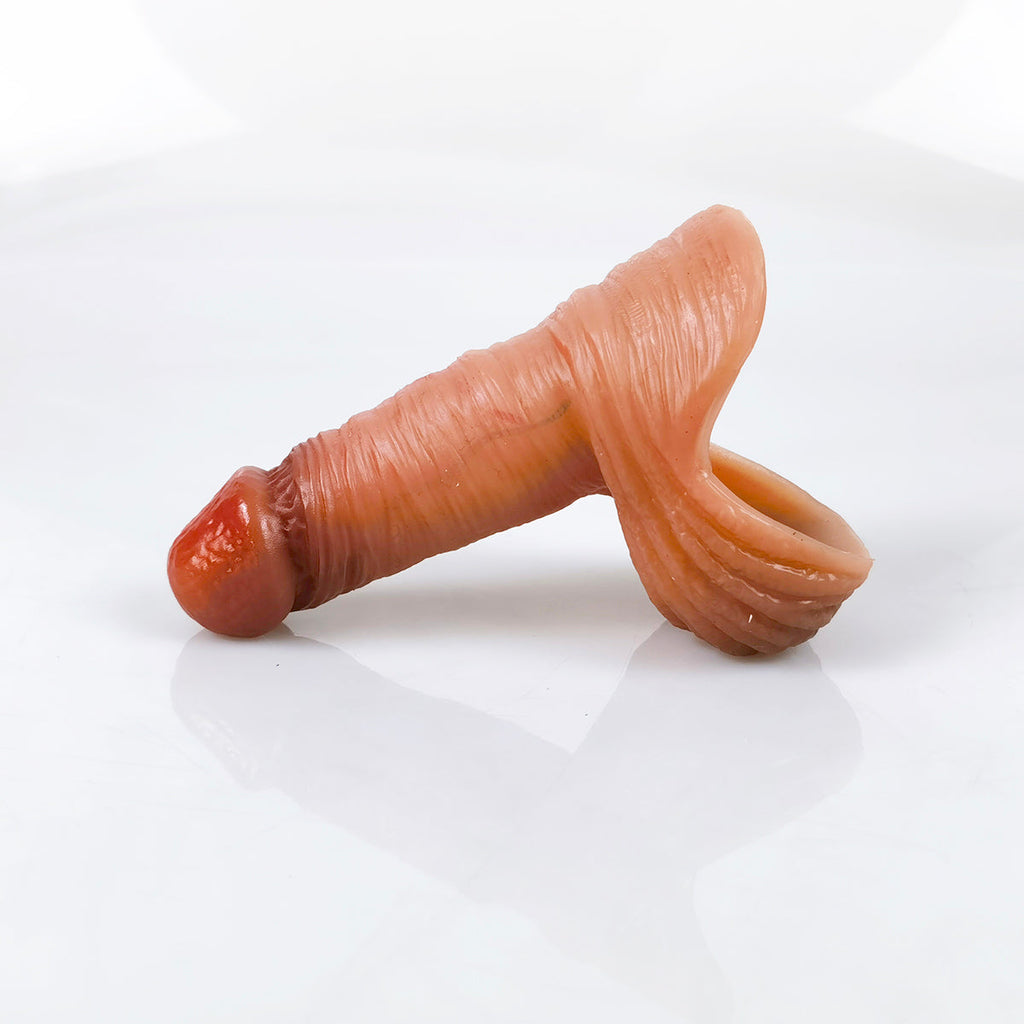 MRIMIN Handmade Trans Penis Sleeve Extender Realistic Textured Cock Extender STP Packer-PES10 - MRIMIN