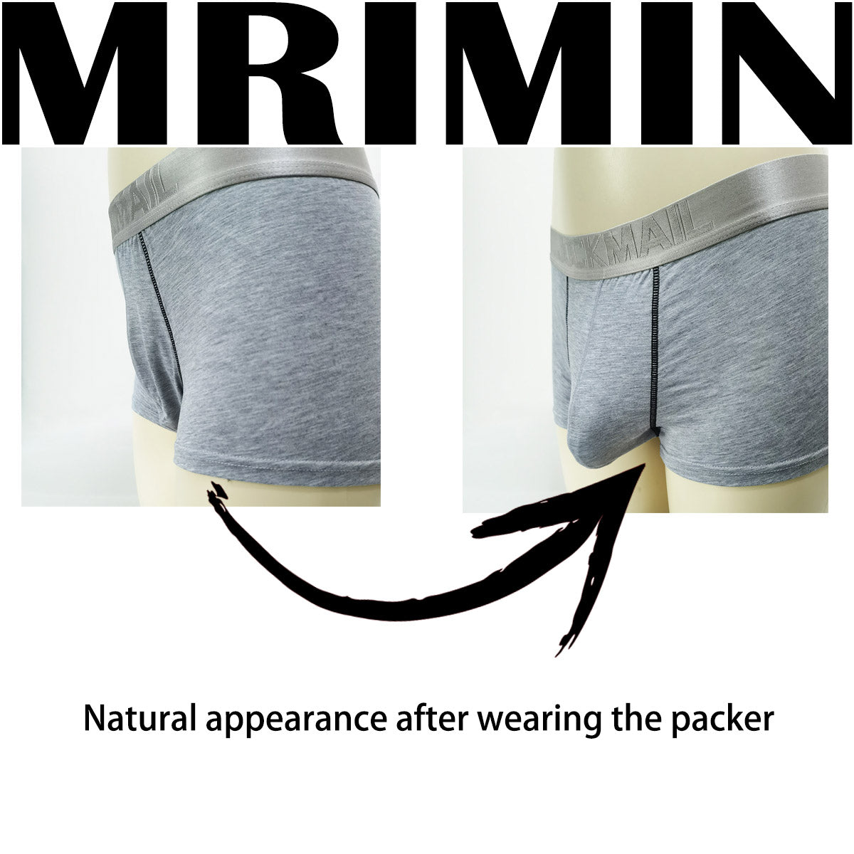 MRIMIN Handmade Trans Penis Sleeve Extender Realistic Textured Cock Extender STP Packer-PES09 - MRIMIN