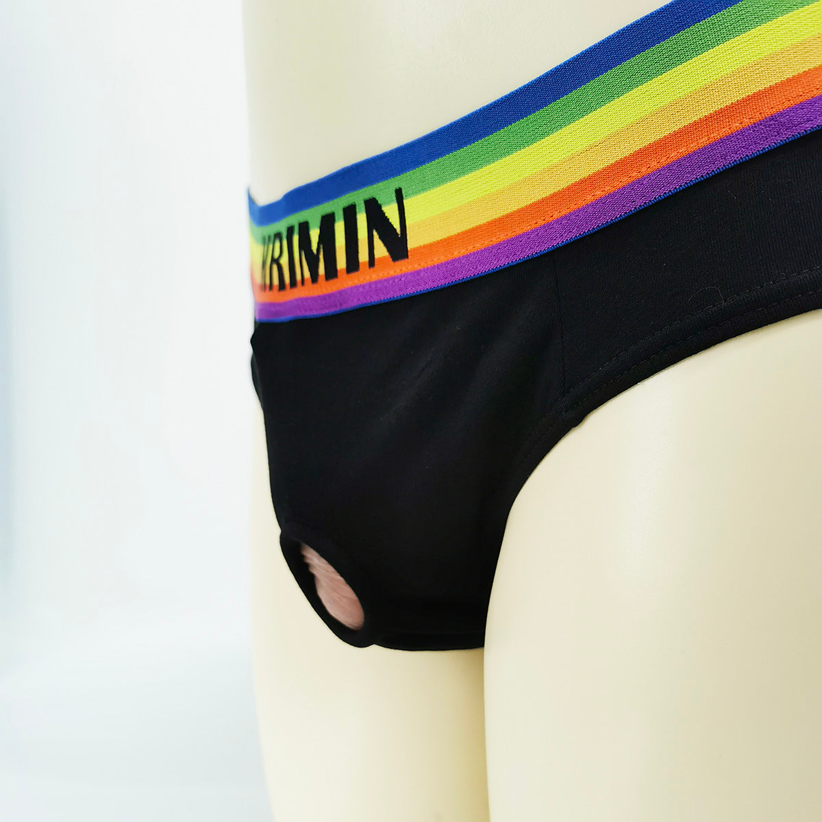 MRIMIN FTM Packer Wear Gear Rainbow Sports Briefs Strap-On Harness Underwear For Lesbian Transgender -UD09 - MRIMIN