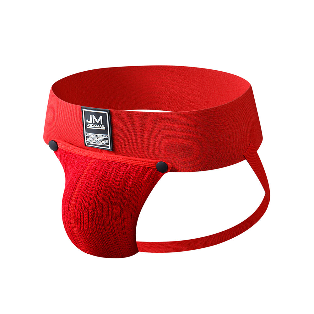 Jockmail Jockstrap High Rise Underwear Detachable Convex Pouch Cotton Packing gear Packing Briefs