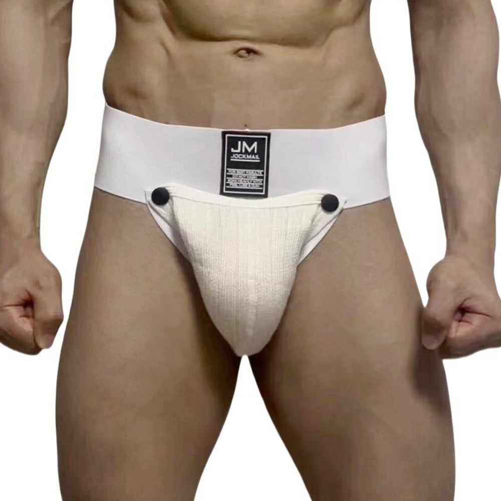 Jockmail Jockstrap High Rise Underwear Detachable Convex Pouch Cotton Packing gear Packing Briefs