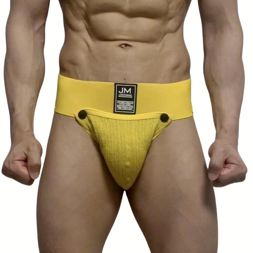 Jockmail Jockstrap High Rise Underwear Detachable Convex Pouch Cotton Packing gear Packing Briefs
