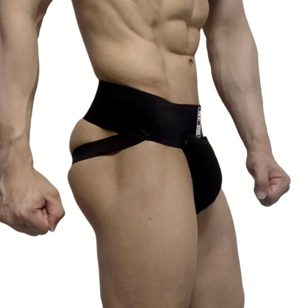 Jockmail Jockstrap High Rise Underwear Detachable Convex Pouch Cotton Packing gear Packing Briefs