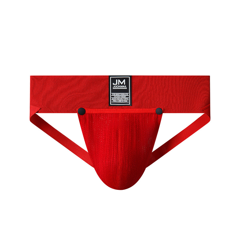 Jockmail Jockstrap High Rise Underwear Detachable Convex Pouch Cotton Packing gear Packing Briefs