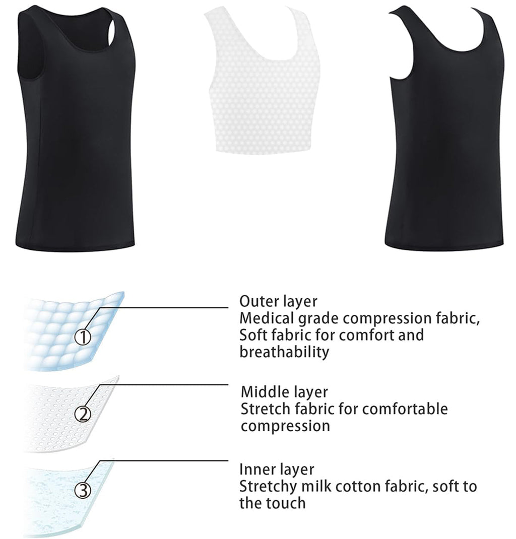 MRIMIN Transgender FTM Women Breathable Tank Chest Binder-MRB05
