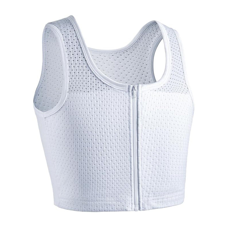 MRIMIN Chest Binder FTM  Zip Up Binder Breathable Breast Cool Fabric Tank Top-MRB6