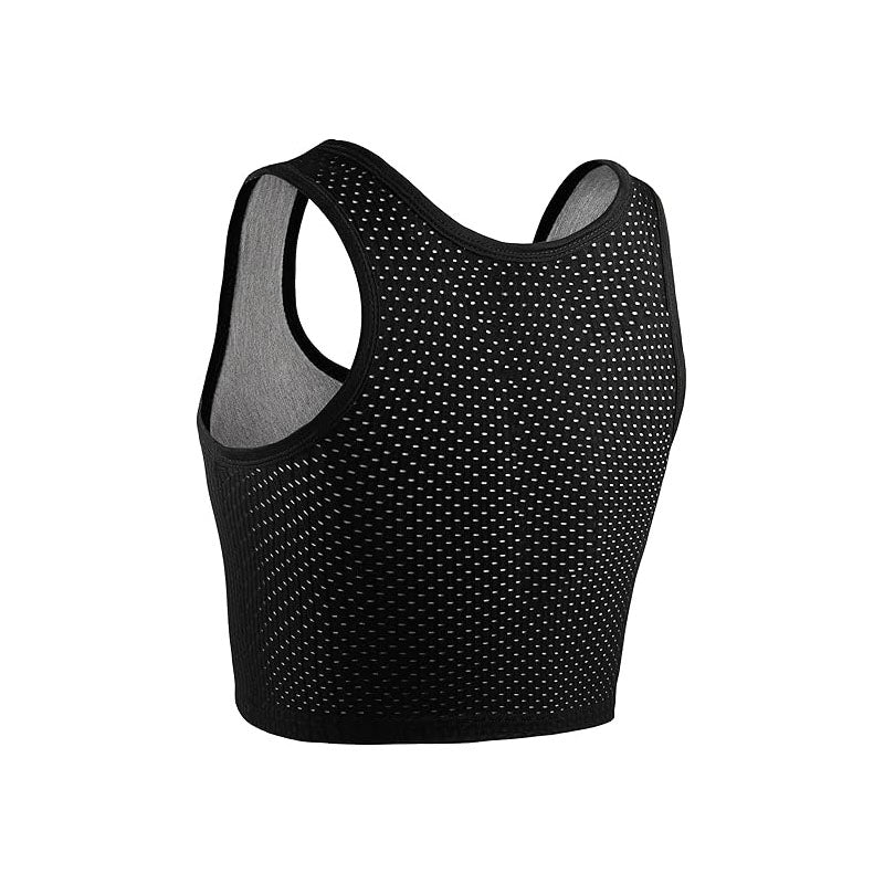 MRIMIN Chest Binder FTM  Zip Up Binder Breathable Breast Cool Fabric Tank Top-MRB6