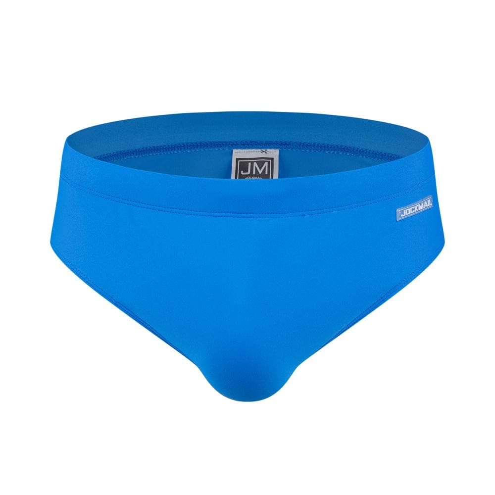 Jockmail Underwear M(27-29") / Blue Jockmail FTM Swim Trunks Solid Swimsuit Sports Shorts with Bulge  Swimwear Bathing Suit -JM13