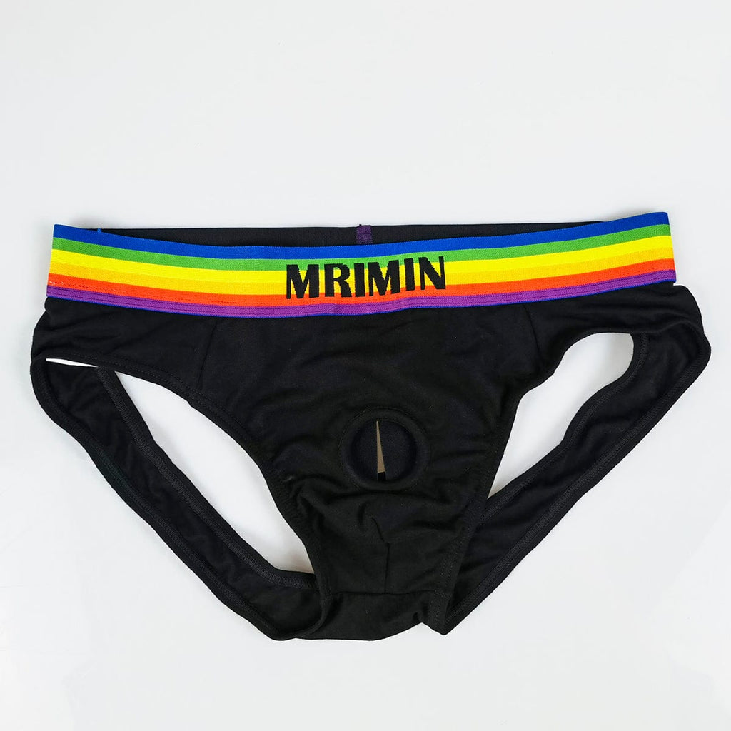 MRIMIN Apparel & Accessories MRIMIN FTM Packer Wear Gear Rainbow Sports Briefs Strap-On Harness Underwear For Lesbian Transgender -UD09