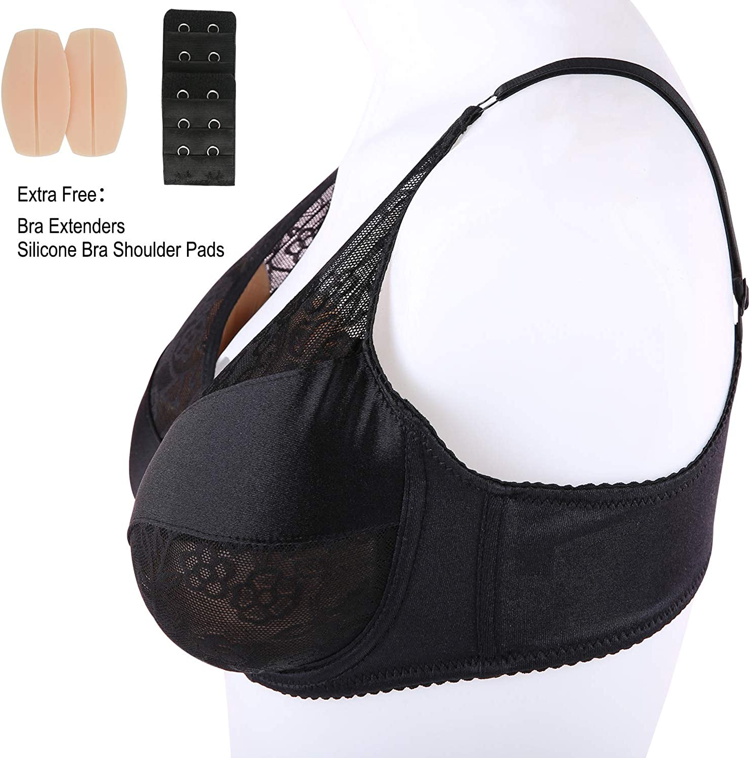MRIMIN Bras MRIMIN Silicone Breast Form Pocket Bra for Mastectomy Crossdresser Cosplay
