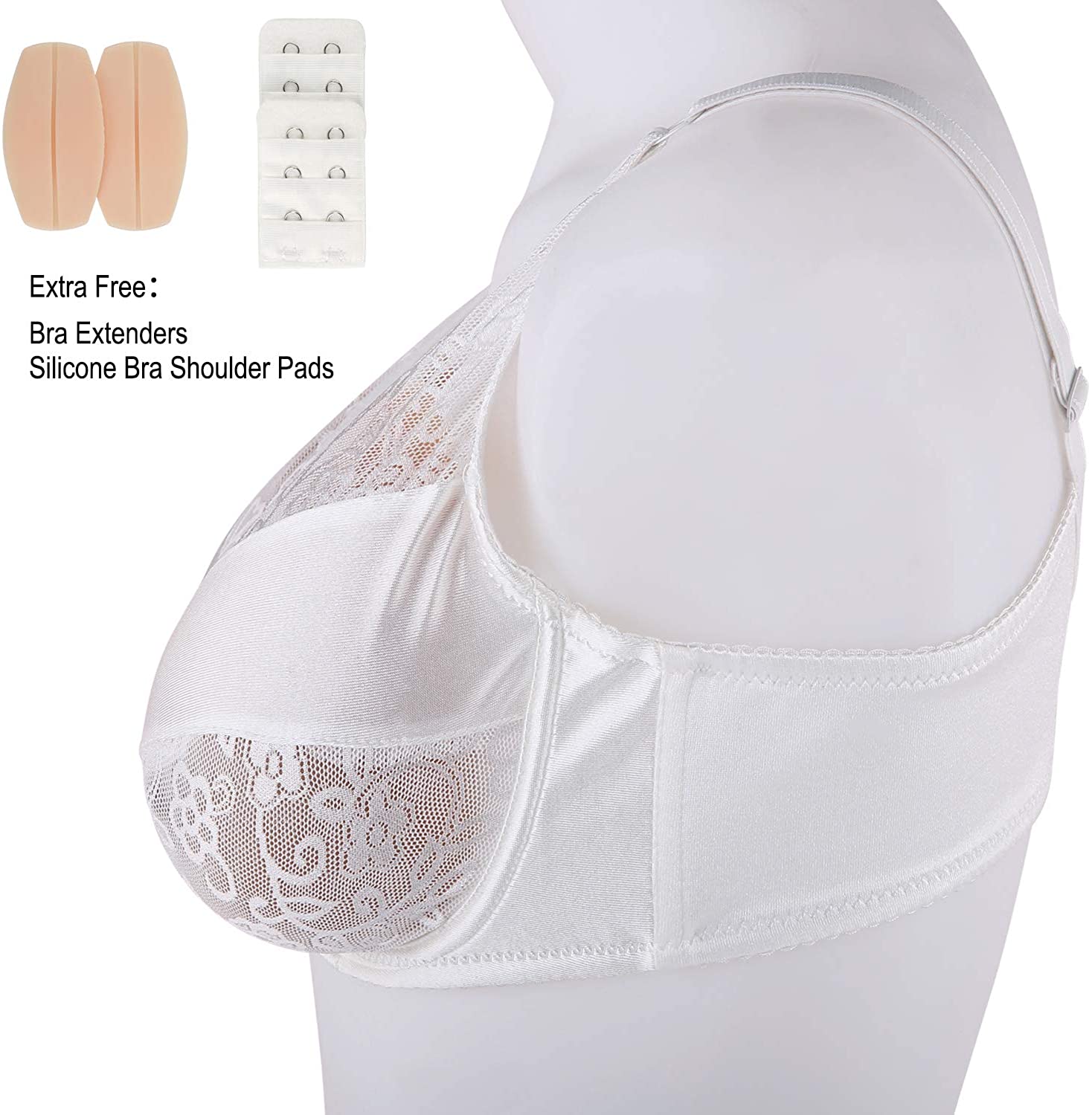 MRIMIN Bras MRIMIN Silicone Breast Form Pocket Bra for Mastectomy Crossdresser Cosplay