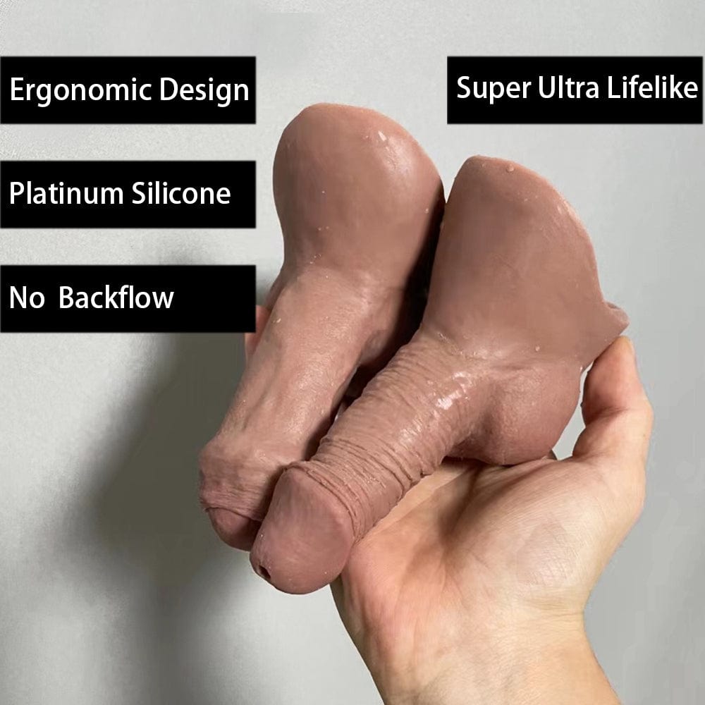 MRIMIN MRIMIN FTM Transgender Platinum Silicone Movable Testicles Packers STP Ultra-Lifelike Prosthetic-SUL08