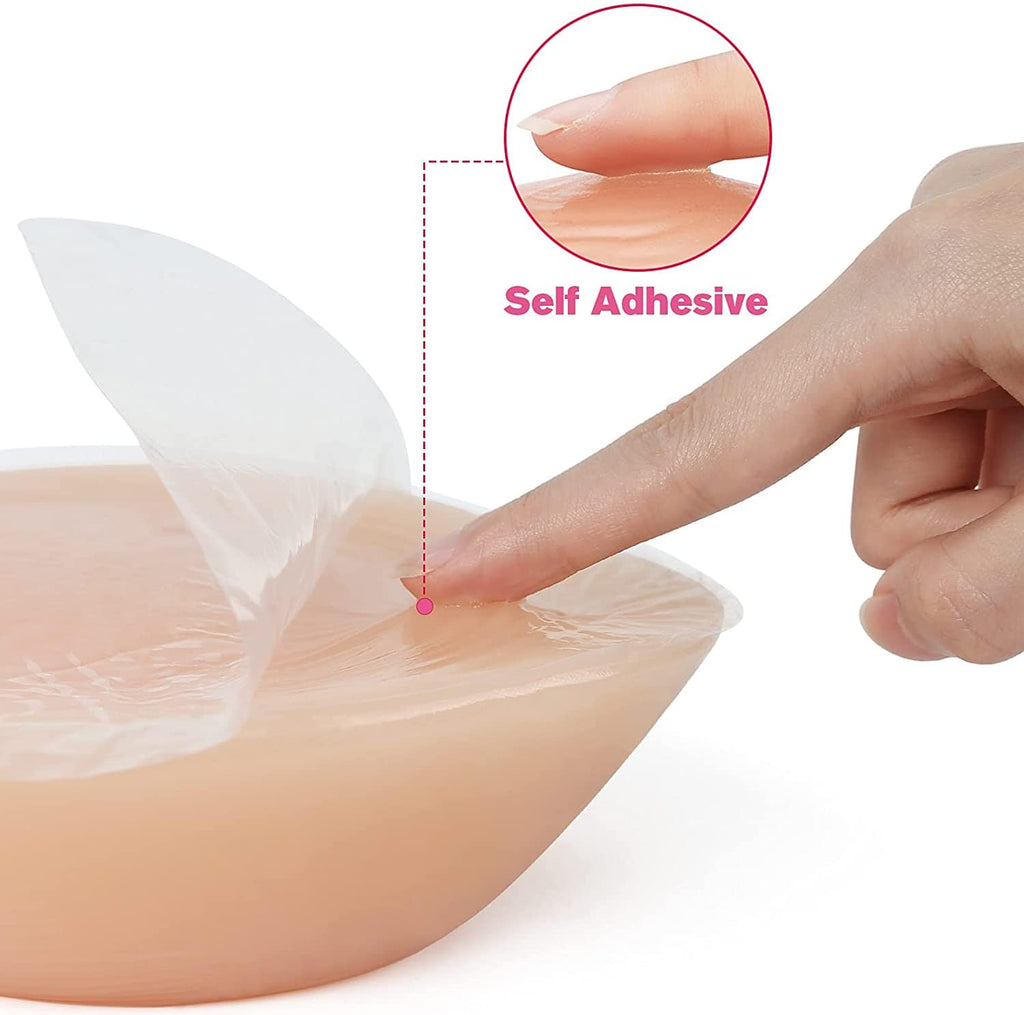 MRIMIN MRIMIN MTF Self Adhesive Silicone Triangle Breast Forms for Mastectomy Transgender Cosplay Trans Women