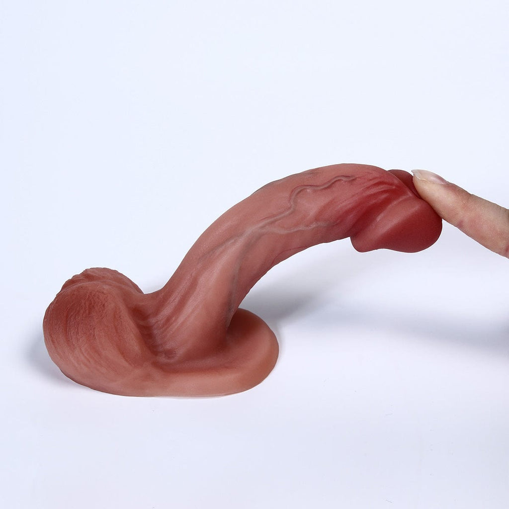 MRIMIN Packer And Play Beige MRIMIN FTM Silicone Erect 5.2 Inch Penis Prosthesis Packer N Play Flexible for G Spot Strap On Dildo