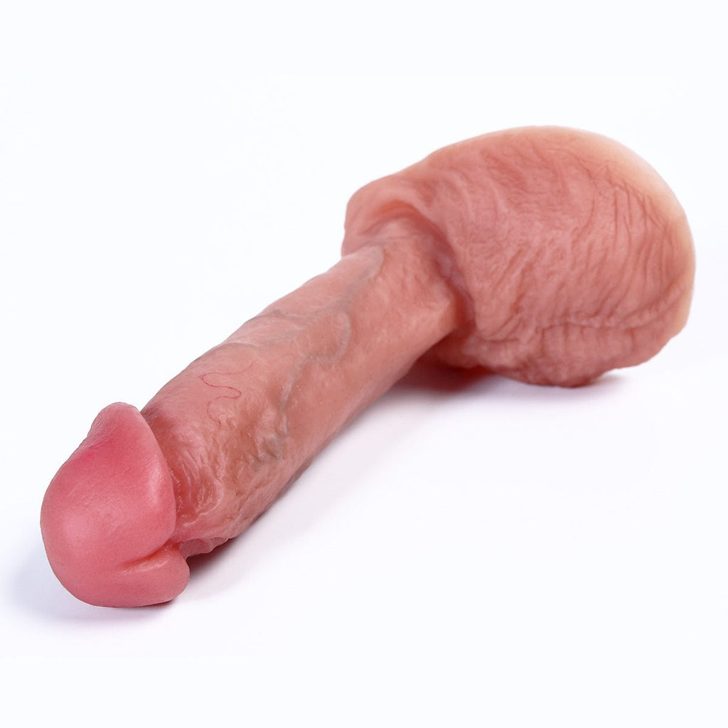 MRIMIN Packer And Play Beige MRIMIN FTM Silicone Erect 6.5 Inch Penis Prosthesis Packer N Play Flexible for G Spot Strap On Dildo