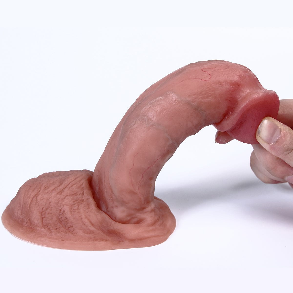 MRIMIN Packer And Play Beige MRIMIN FTM Silicone Erect 6.5 Inch Penis Prosthesis Packer N Play Flexible for G Spot Strap On Dildo