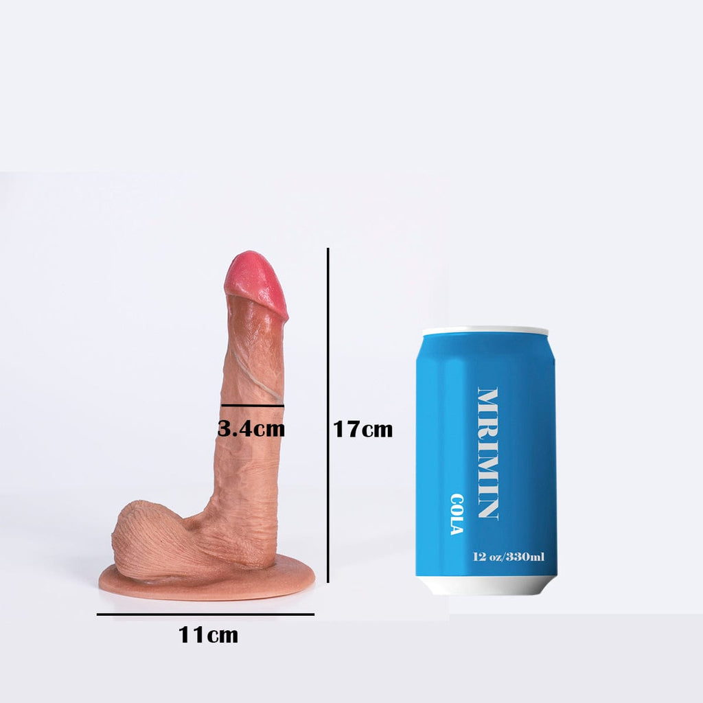 MRIMIN Packer And Play Light Beige / Movable / Immovable MRIMIN FTM Silicone Erect 6.8 Inch Penis Prosthesis Packer N Play Flexible for G Spot Strap On Dildo