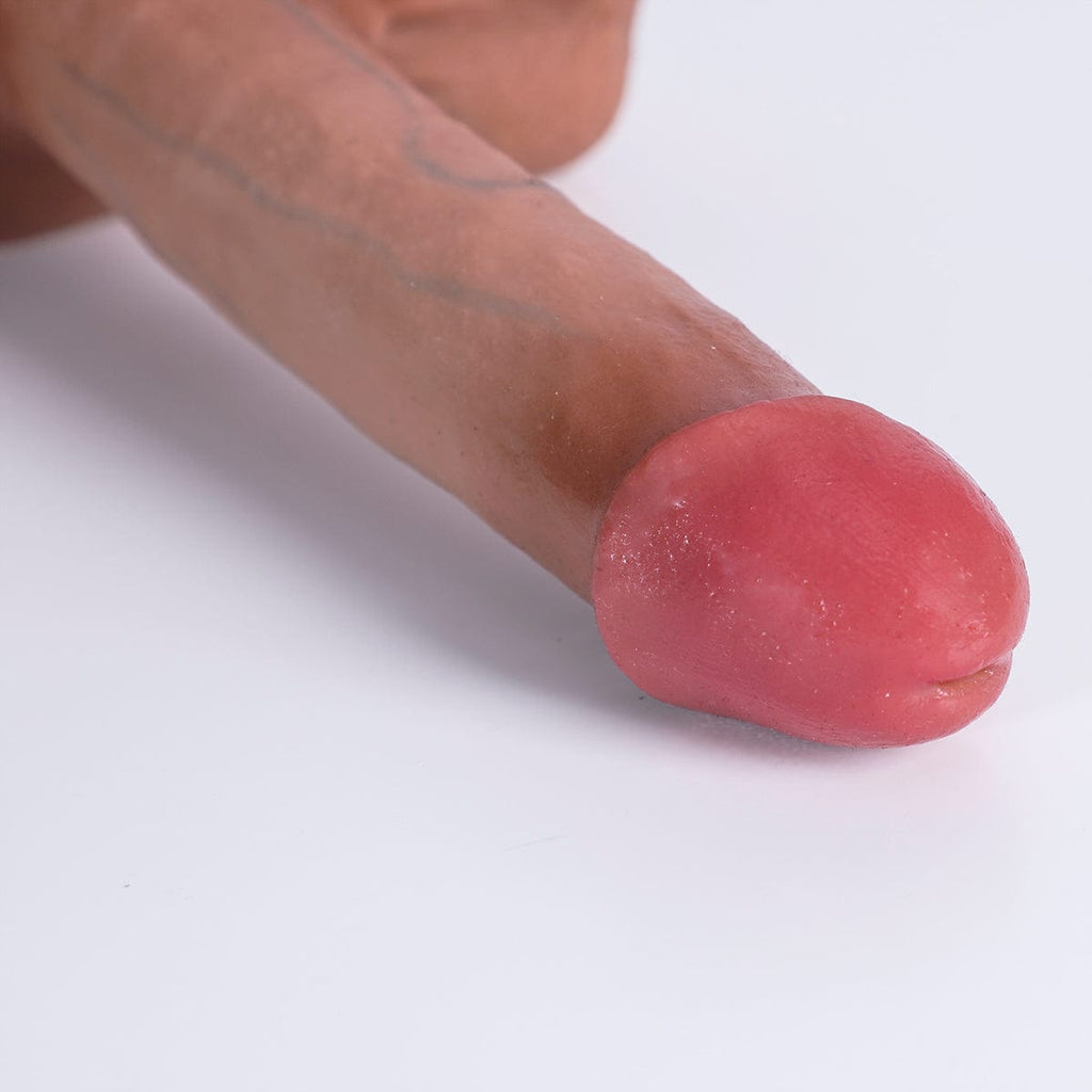 MRIMIN Packer And Play MRIMIN FTM Silicone Erect 6.4 Inch Penis Prosthesis Packer N Play Flexible for G Spot Strap On Dildo