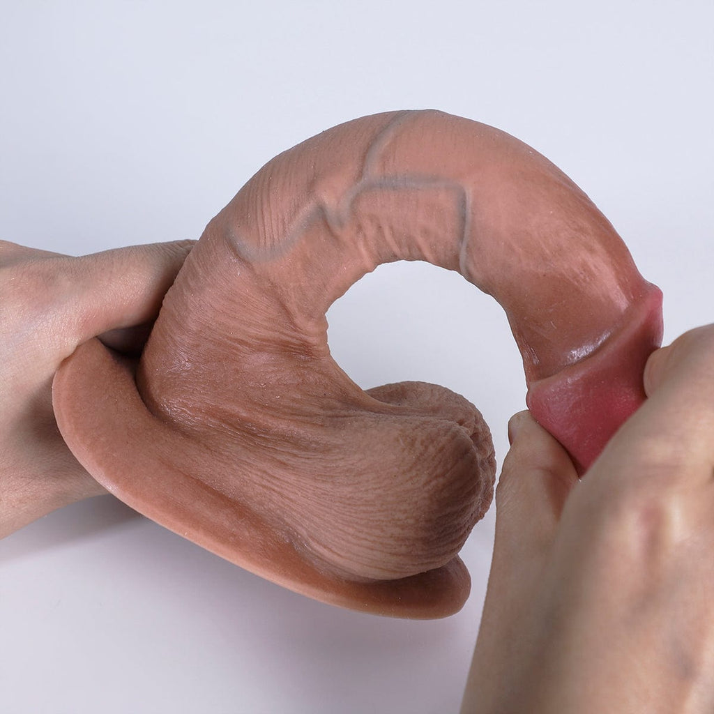 MRIMIN Packer And Play MRIMIN FTM Silicone Erect 6.8 Inch Penis Prosthesis Packer N Play Flexible for G Spot Strap On Dildo