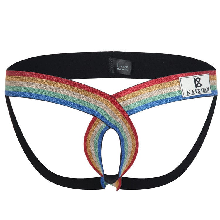 MRIMIN Packing Gear S / Rainbow MRIMIN FTM Jockstrap Wear Open Suspensory Stretch Cotton Strap Underwear Packer Harness-UD3