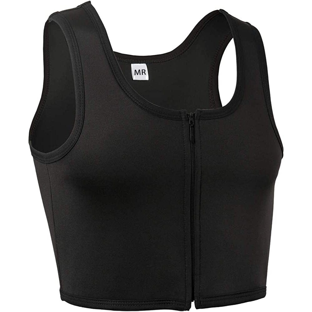 MRIMIN Shapewear Black / XS MRIMIN  FTM Women Tomboy Zip Up Elastic Chest Binder Breathable Bamboo Slim Fit Tank Top-MRB3