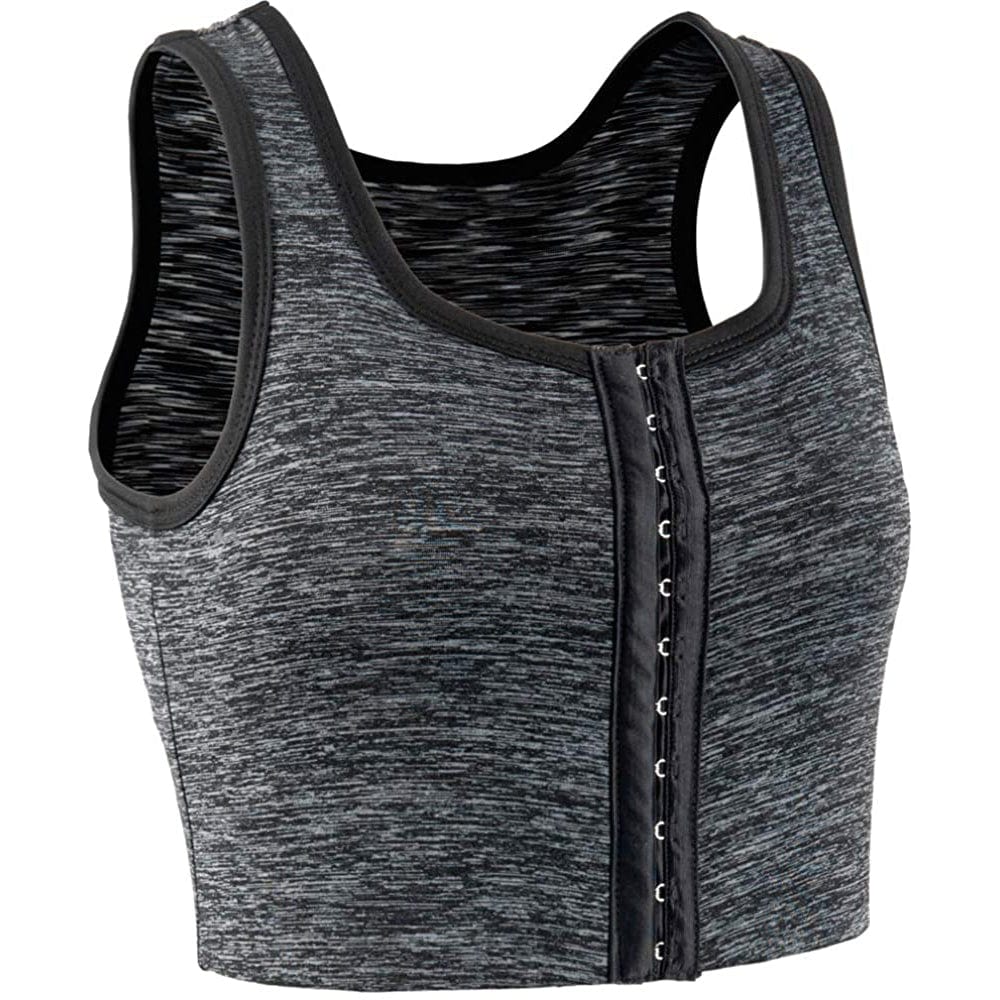 MRIMIN Shapewear Dark Grey / S MRIMIN FTM 3 Rows Central Clasp Chest Binder Tank Top For Tomboy Transgender-MRB04