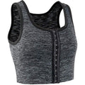MRIMIN Shapewear Dark Grey / S MRIMIN FTM 3 Rows Central Clasp Chest Binder Tank Top For Tomboy Transgender-MRB04