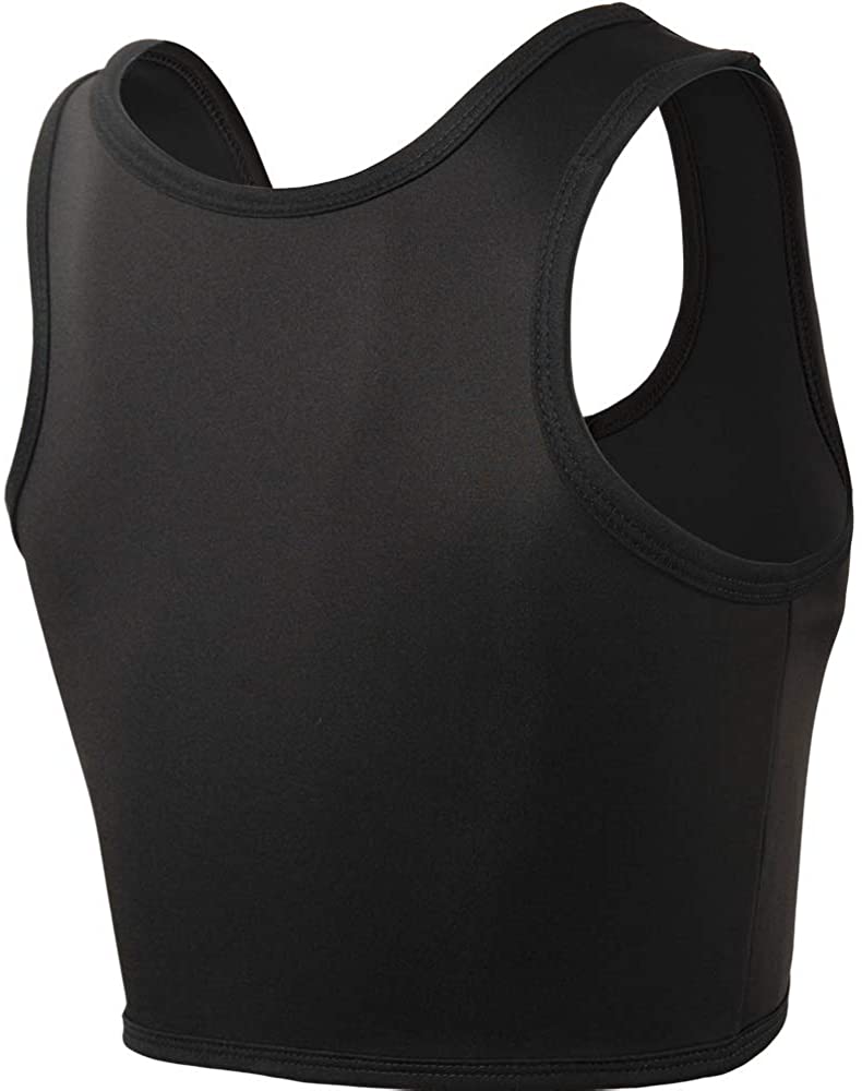 MRIMIN Shapewear MRIMIN  FTM Women Tomboy Zip Up Elastic Chest Binder Breathable Bamboo Slim Fit Tank Top-MRB3