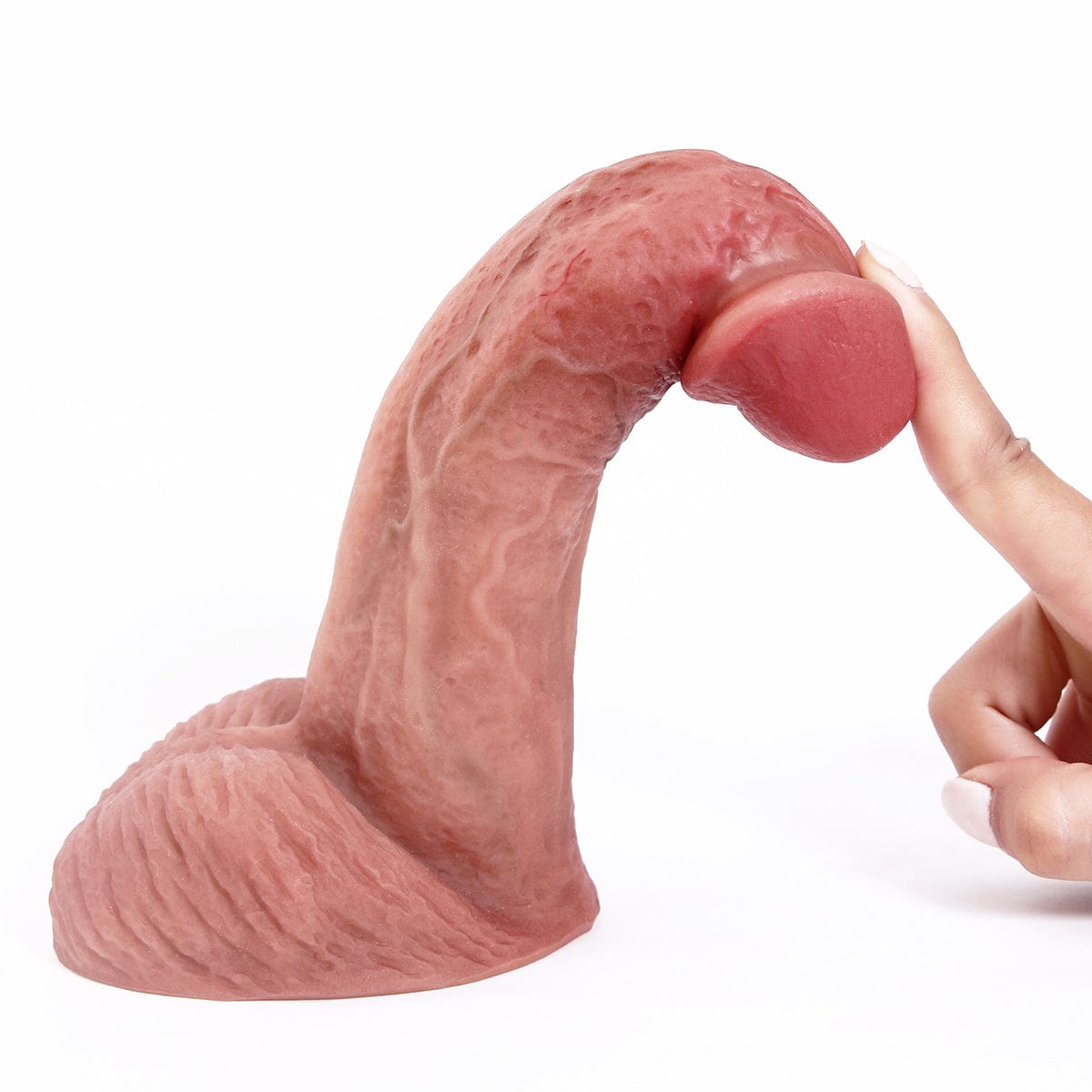 MRIMIN Transgender Supply Beige MRIMIN FTM Silicone Erect 6.8 Inch Penis Prosthesis Packer N Play Flexible for G Spot Strap On Dildo