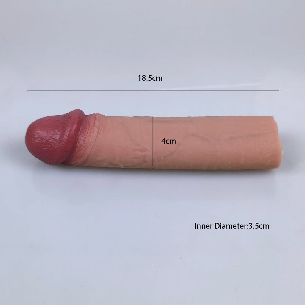 MRIMIN Transgender Supply MRIMIN Handmade FTM Trans Penis Sleeve Extender Realistic Textured Cock Extender Packer-CUL05