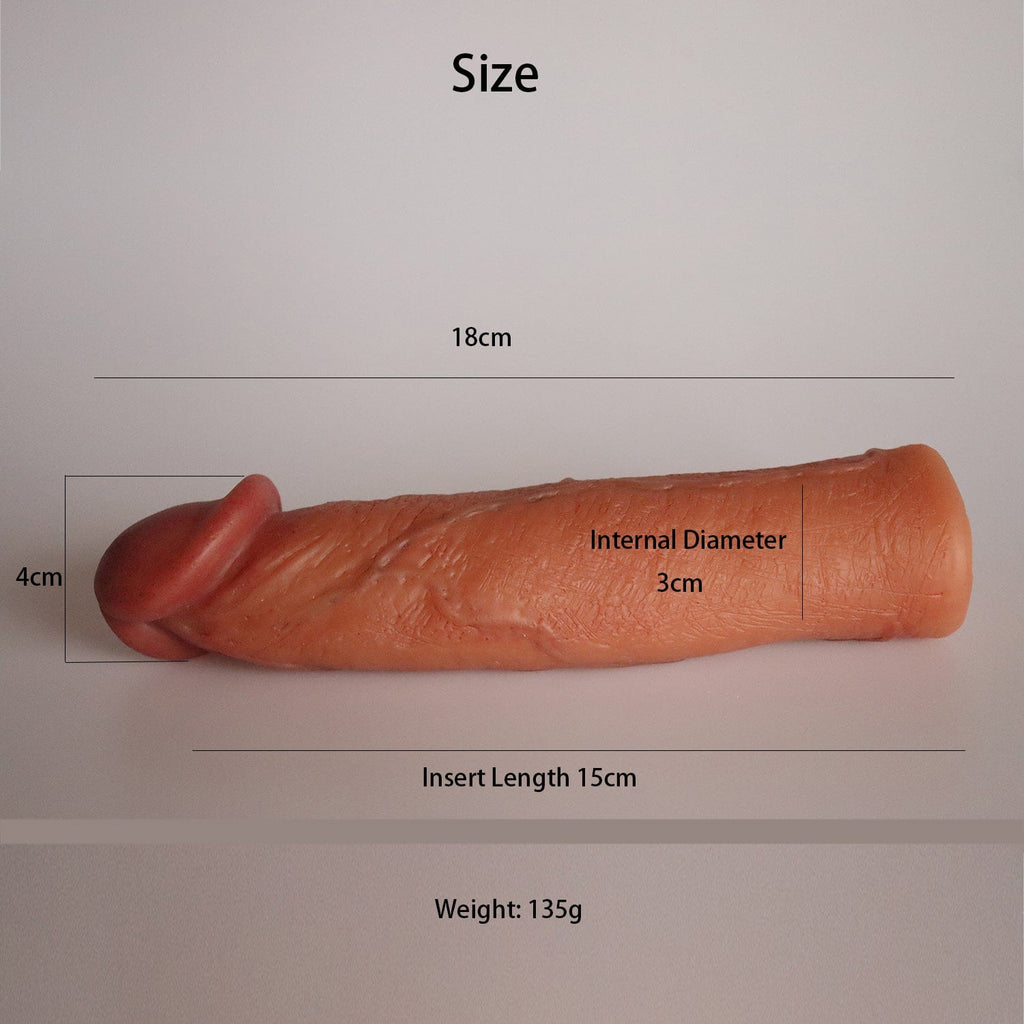 MRIMIN Transgender Supply MRIMIN Handmade FTM Trans Penis Sleeve Extender Realistic Textured Cock Extender Packer-UL01